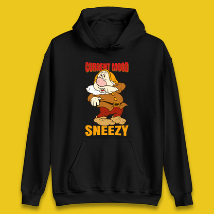 Disney Seven Dwarfs Current Mood Grumpy Bashful Sleepy Doc Dopey Sneezy Happy 7 Dwarfs Matching Disneyland Vacation Unisex Hoodie