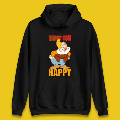 Disney Seven Dwarfs Current Mood Grumpy Bashful Sleepy Doc Dopey Sneezy Happy 7 Dwarfs Matching Disneyland Vacation Unisex Hoodie