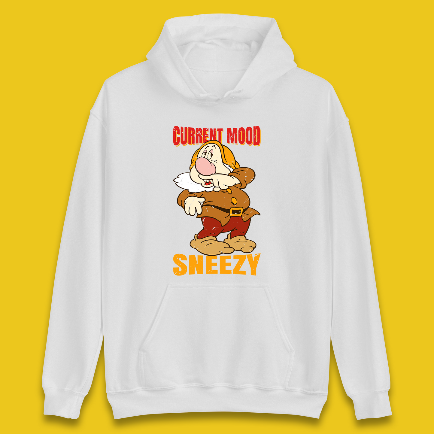 Disney Seven Dwarfs Current Mood Grumpy Bashful Sleepy Doc Dopey Sneezy Happy 7 Dwarfs Matching Disneyland Vacation Unisex Hoodie