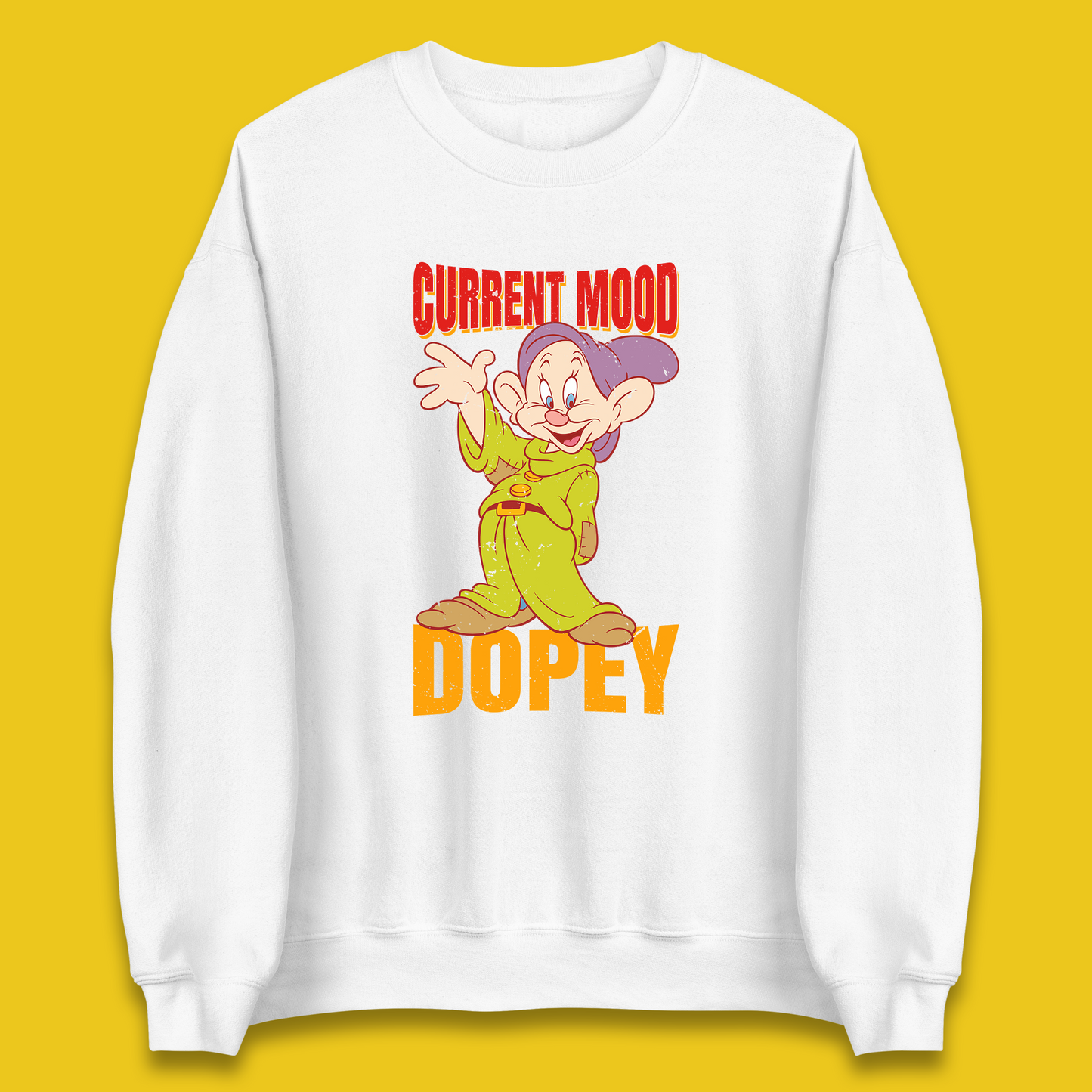 Disney Seven Dwarfs Current Mood Grumpy Bashful Sleepy Doc Dopey Sneezy Happy 7 Dwarfs Matching Disneyland Vacation Unisex Sweatshirt