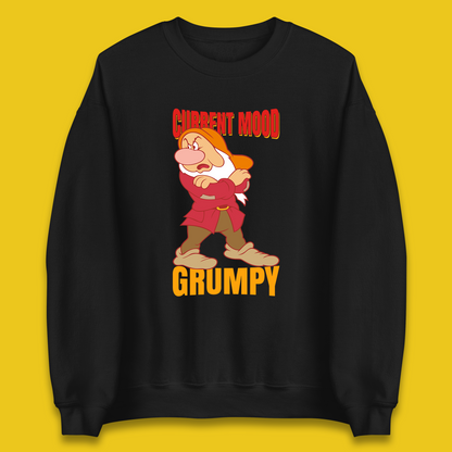 Disney Seven Dwarfs Current Mood Grumpy Bashful Sleepy Doc Dopey Sneezy Happy 7 Dwarfs Matching Disneyland Vacation Unisex Sweatshirt