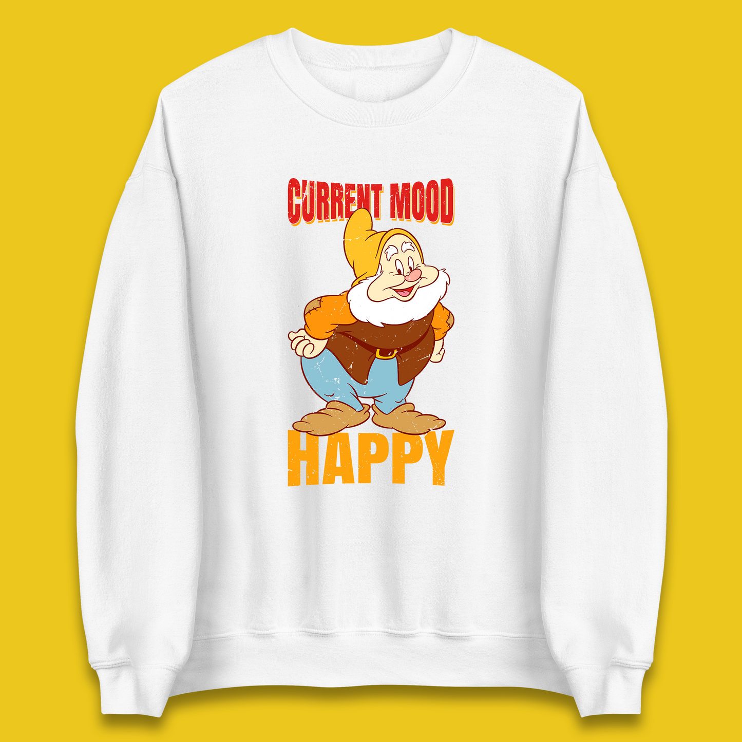 Disney Seven Dwarfs Current Mood Grumpy Bashful Sleepy Doc Dopey Sneezy Happy 7 Dwarfs Matching Disneyland Vacation Unisex Sweatshirt