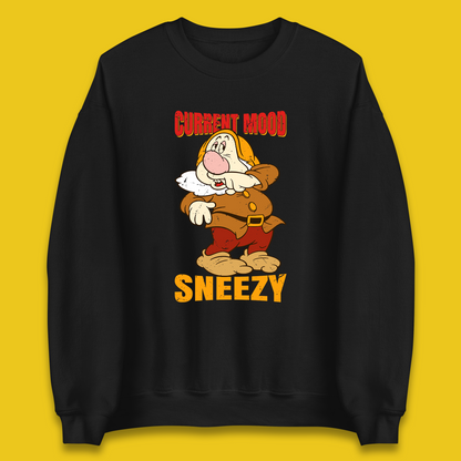 Disney Seven Dwarfs Current Mood Grumpy Bashful Sleepy Doc Dopey Sneezy Happy 7 Dwarfs Matching Disneyland Vacation Unisex Sweatshirt