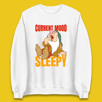 Disney Seven Dwarfs Current Mood Grumpy Bashful Sleepy Doc Dopey Sneezy Happy 7 Dwarfs Matching Disneyland Vacation Unisex Sweatshirt