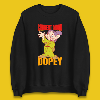 Disney Seven Dwarfs Current Mood Grumpy Bashful Sleepy Doc Dopey Sneezy Happy 7 Dwarfs Matching Disneyland Vacation Unisex Sweatshirt