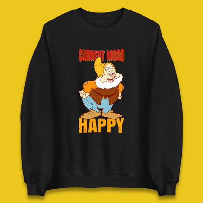 Disney Seven Dwarfs Current Mood Grumpy Bashful Sleepy Doc Dopey Sneezy Happy 7 Dwarfs Matching Disneyland Vacation Unisex Sweatshirt