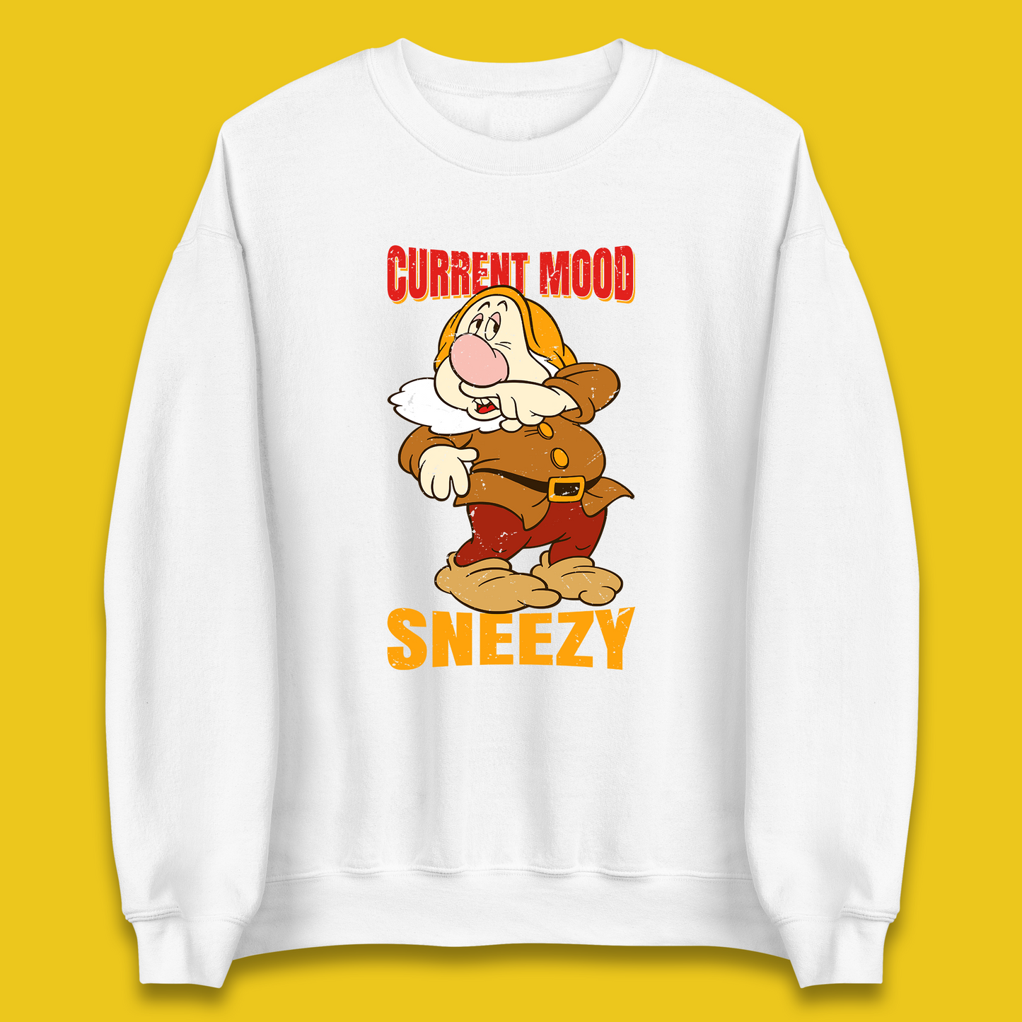 Disney Seven Dwarfs Current Mood Grumpy Bashful Sleepy Doc Dopey Sneezy Happy 7 Dwarfs Matching Disneyland Vacation Unisex Sweatshirt