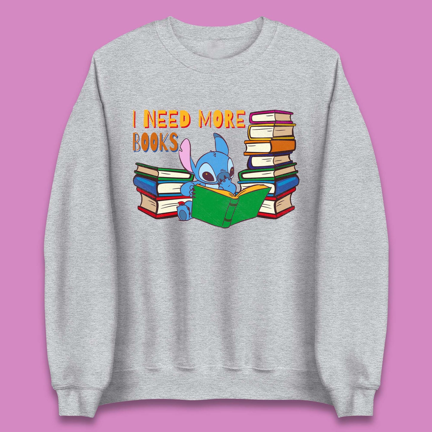 Stitch Reading A Book Unisex Sweatshirt