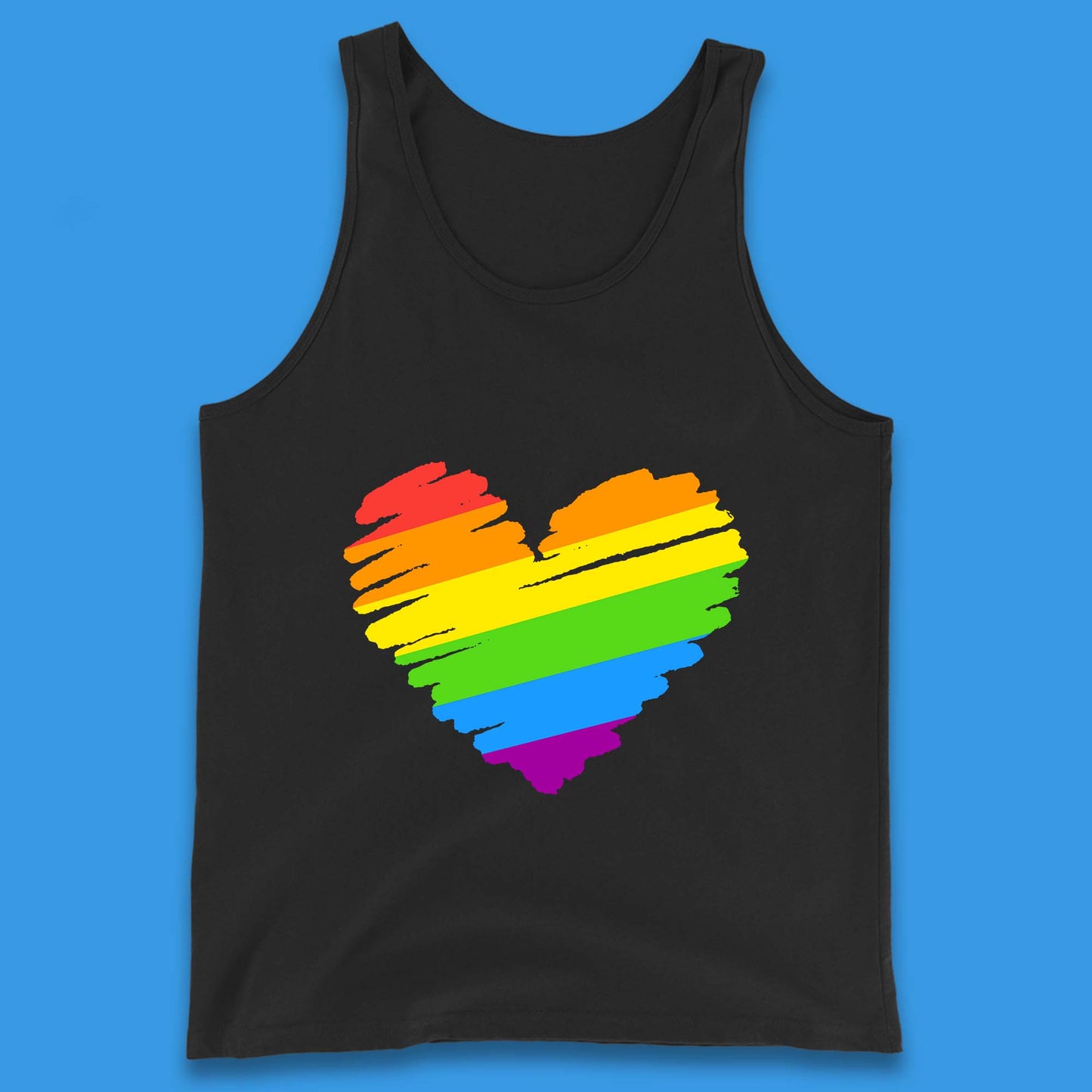 Rainbow Colour Heart Pride LGBTQ Rainbow Pride LGBT Gay Pride Month Tank Top