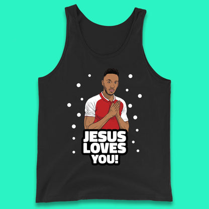 Jesus Loves You Footballer Christmas Tank Top