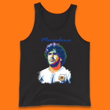 Legend Maradona Argentina Professional Soccer Player Greatest Of All Time Soccer Player Tank Top