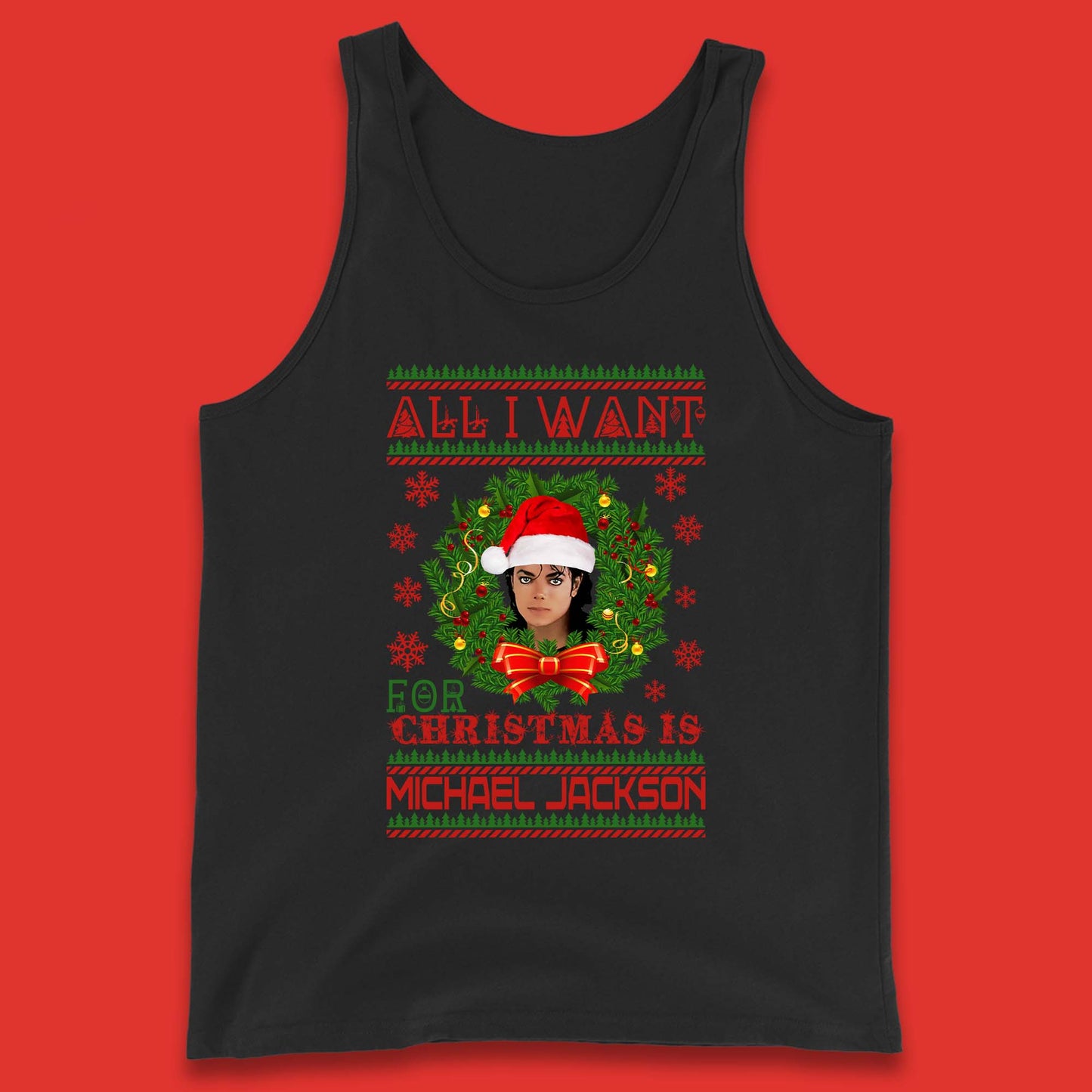 Michael Jackson Christmas Tank Top