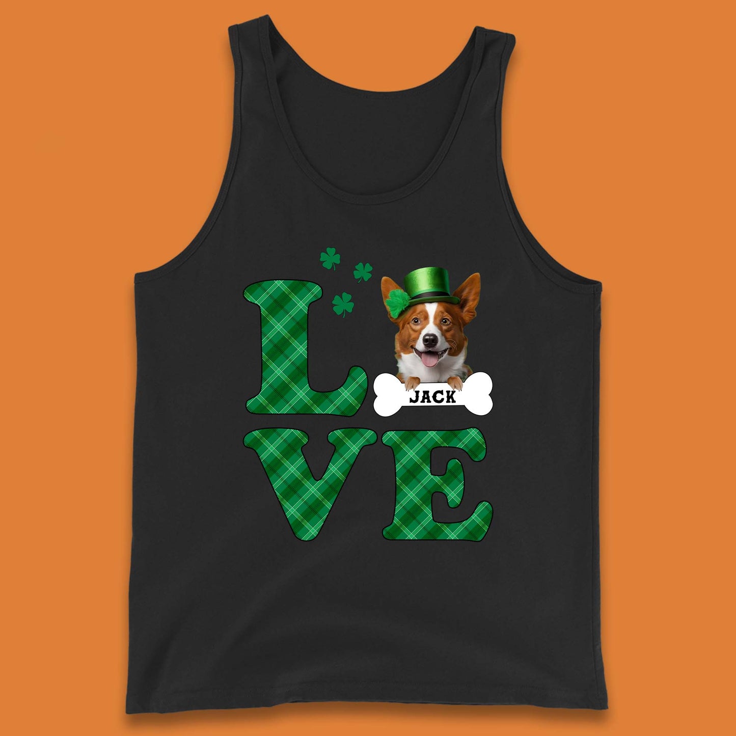 Personalised Love St. Patrick's Dog Tank Top