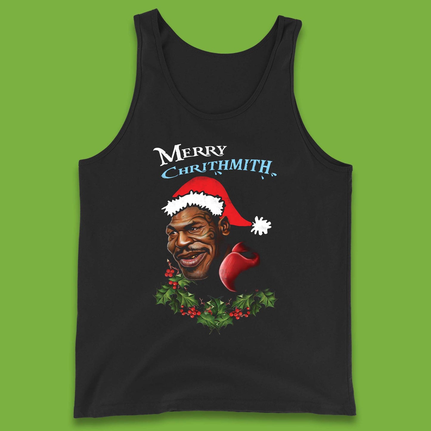 Mike Tyson Merry Chrithmith Tank Top