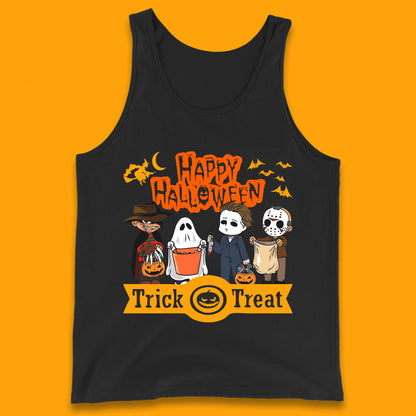 Happy Halloween Trick Or Treat Chibi Horror Movie Characters Killer Tank Top