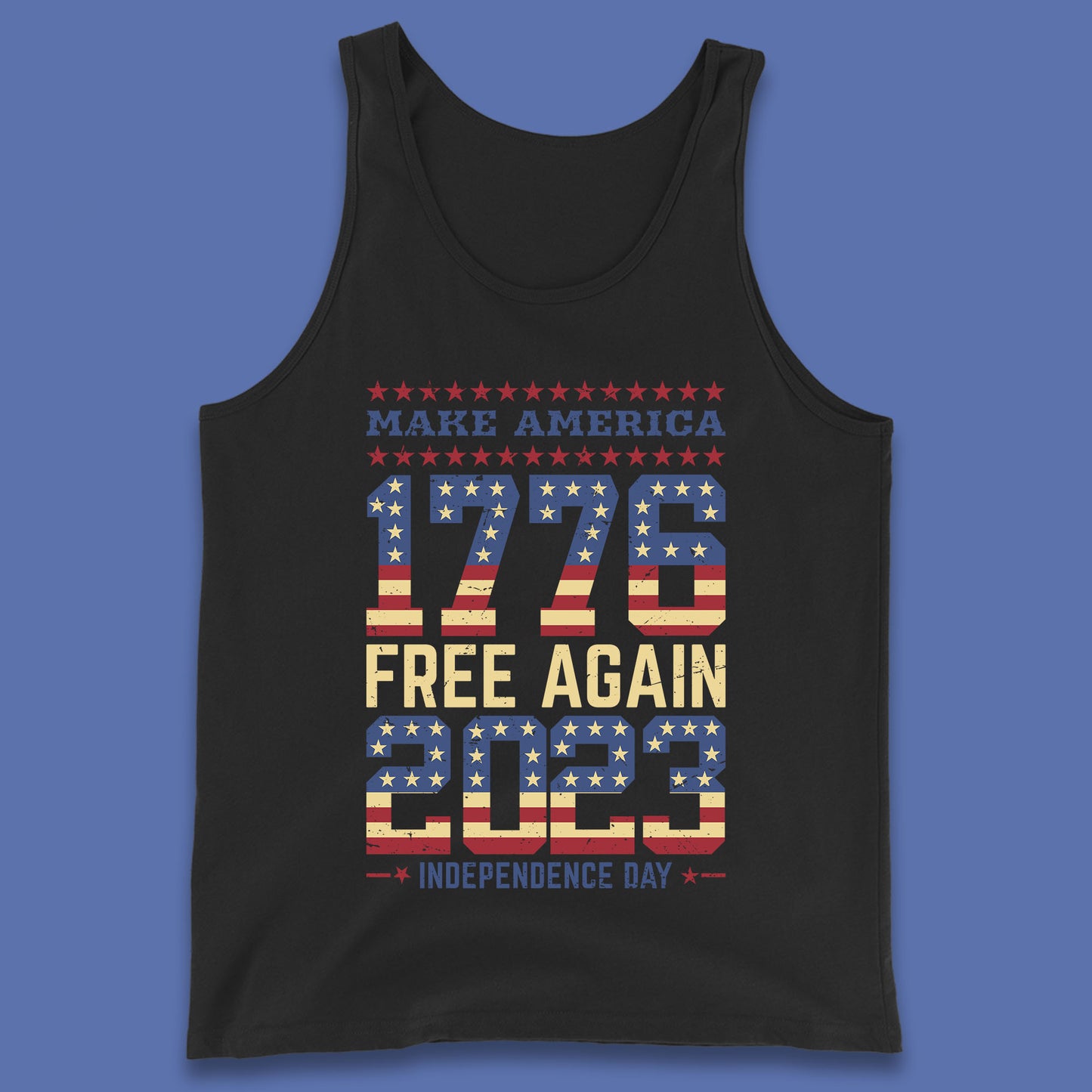 Make America Free Again 1776-2023 Independence Day Funny Free Speech Tank Top