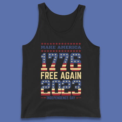 Make America Free Again 1776-2023 Independence Day Funny Free Speech Tank Top