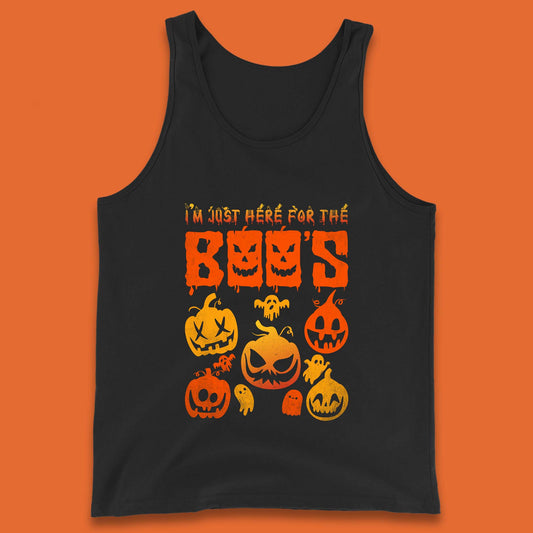 I'm Just Here For The Boos Halloween Funny Pumpkin Ghost Boos Jack-o-lantern Tank Top