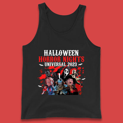 Halloween Horror Nights Universal 2023 Halloween Horror Movie Characters Friends Halloween Serial Killers Tank Top