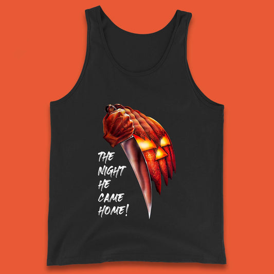 The Night He Came Home Michael Myers Happy Halloween Pumpkin Jack-o'-lantern Tank Top