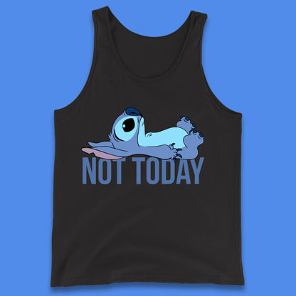 Lazzy Disney Ohana Not Today Laying Ohana Lilo & Stitich Disneyland Cartoon Character Walt Disney Tank Top