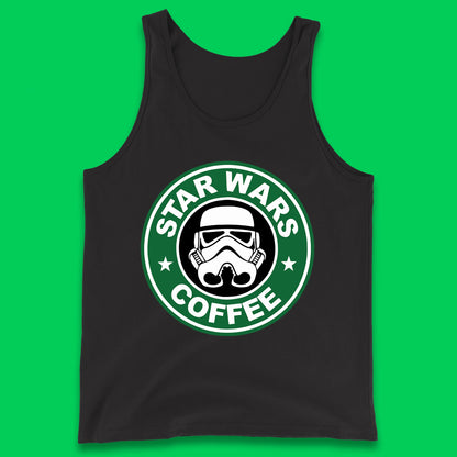 Star Wars Coffee Stormtrooper Sci-fi Action Adventure Movie Character Starbucks Coffee Spoof Star Wars 46th Anniversary Tank Top