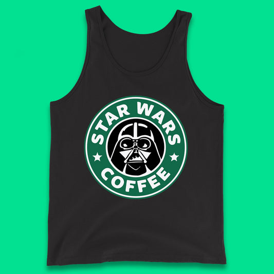 Sci-fi Action Adventure Movie Character Darth Vader Star Wars Coffee Starbucks Coffee Spoof Star Wars 46th Anniversary Tank Top