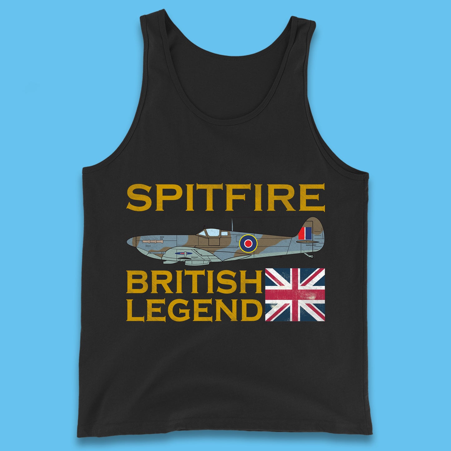 Supermarine Spitfire British Legend Fighter Aircraft Royal Air Force Spitfire WW2 Remembrance Day Tank Top