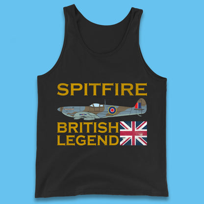 Supermarine Spitfire British Legend Fighter Aircraft Royal Air Force Spitfire WW2 Remembrance Day Tank Top