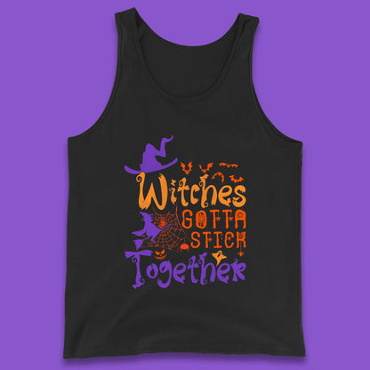 Witches Gotta Stick Together Funny Halloween Witchy Tank Top