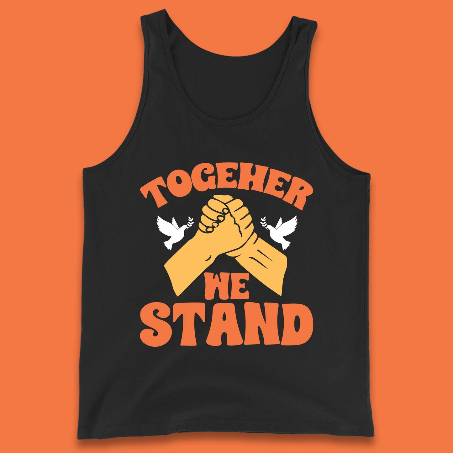 Together We Stand Handshake All Lives Matter Equality Social Justice Tank Top