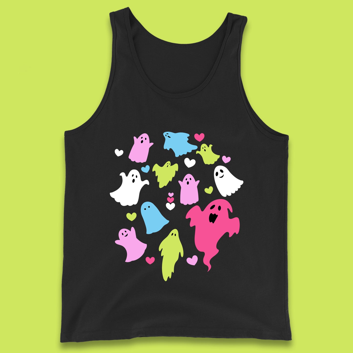 Halloween Flying Ghosts Horror Scary Boo Ghostly Halloween Spooky Ghost Tank Top