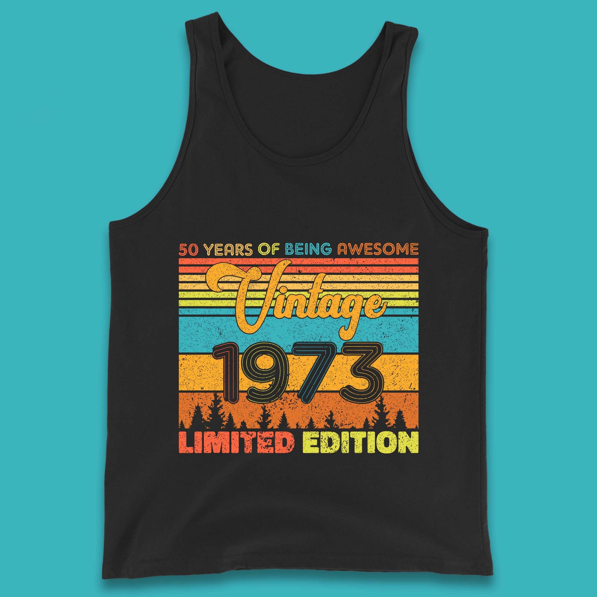 50 Years Of Being Awesome Vintage 1973 Tank Top