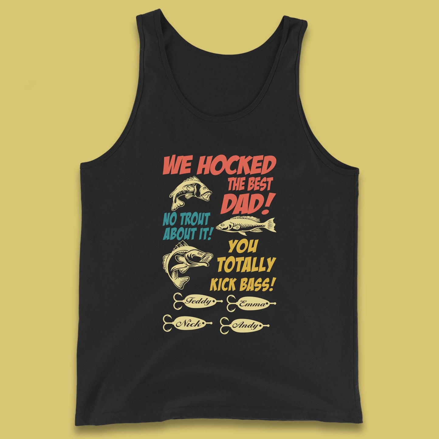 Personalised We Hocked The Best Dad Tank Top