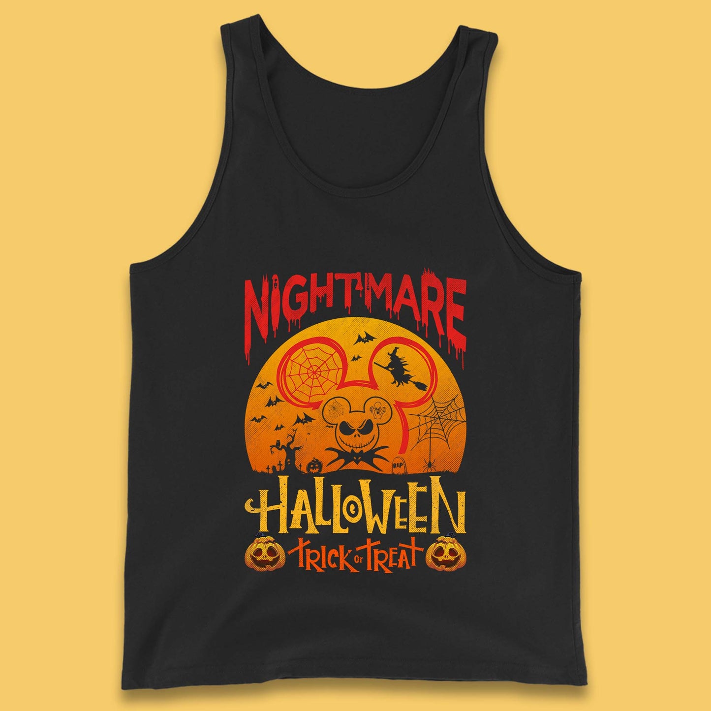 halloween mickey mouse jack skellington tank top