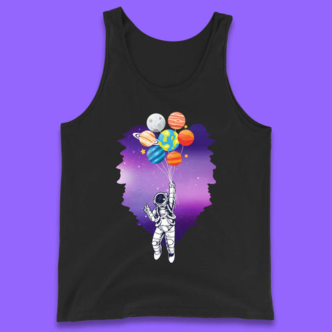 Astronaut Space Planets Balloons Tank Top