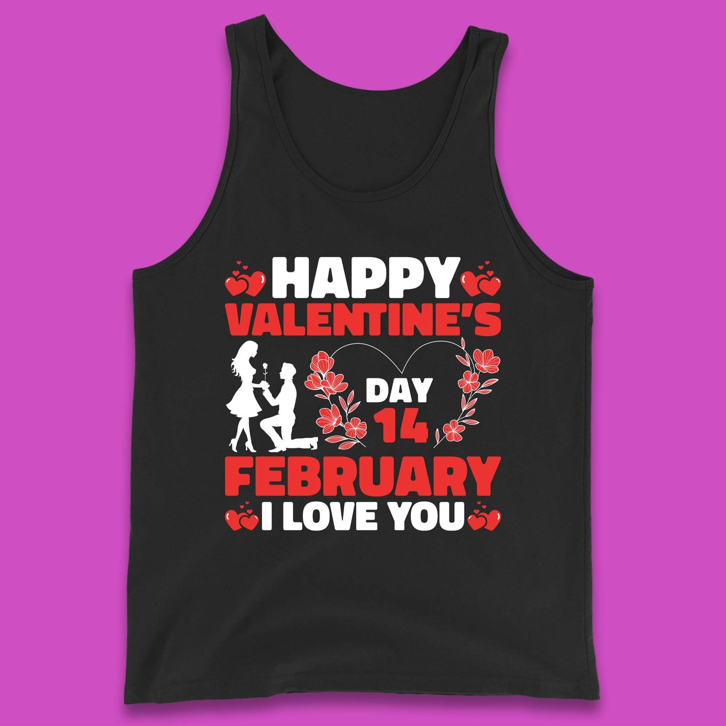 14 February I Love You Tank Top