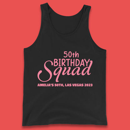 Personalised Birthday Squad Custom Birthday Year Your Name City And Year Birthday Party Tank Top