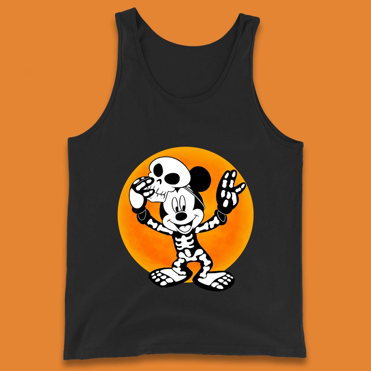 Disney Halloween Mickey Mouse Skelton Costume Disney World Horror Scary Disneyland Trip Tank Top