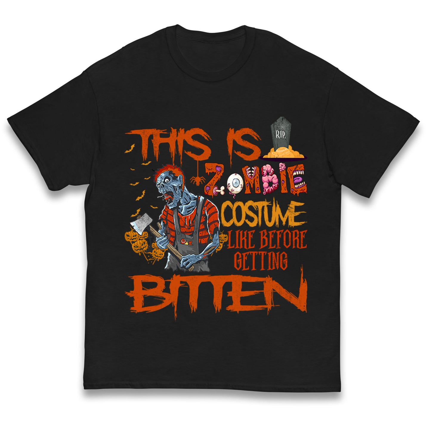 Zombie Costume Halloween T Shirt
