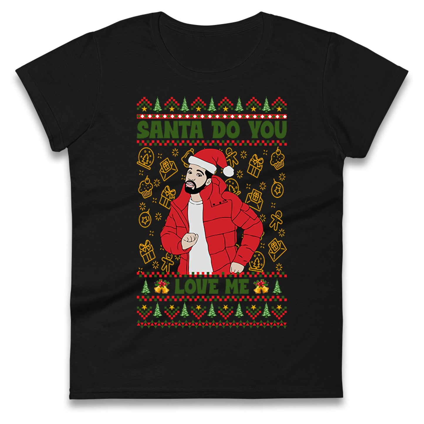 drake christmas womens t shirt