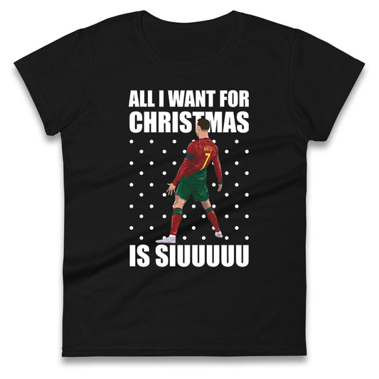 ronaldo christmas womens t shirt