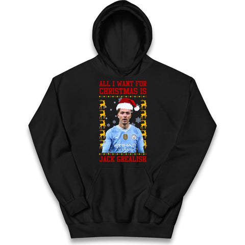 Jack Grealish Christmas Kids Hoodie