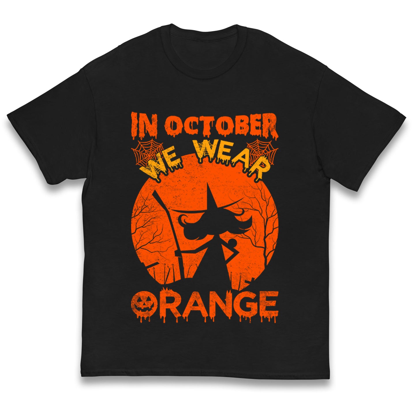 In October We Wear Orange Halloween T Shirt
