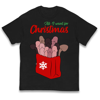 All I Want For Christmas Santa Bag Funny T Shirt