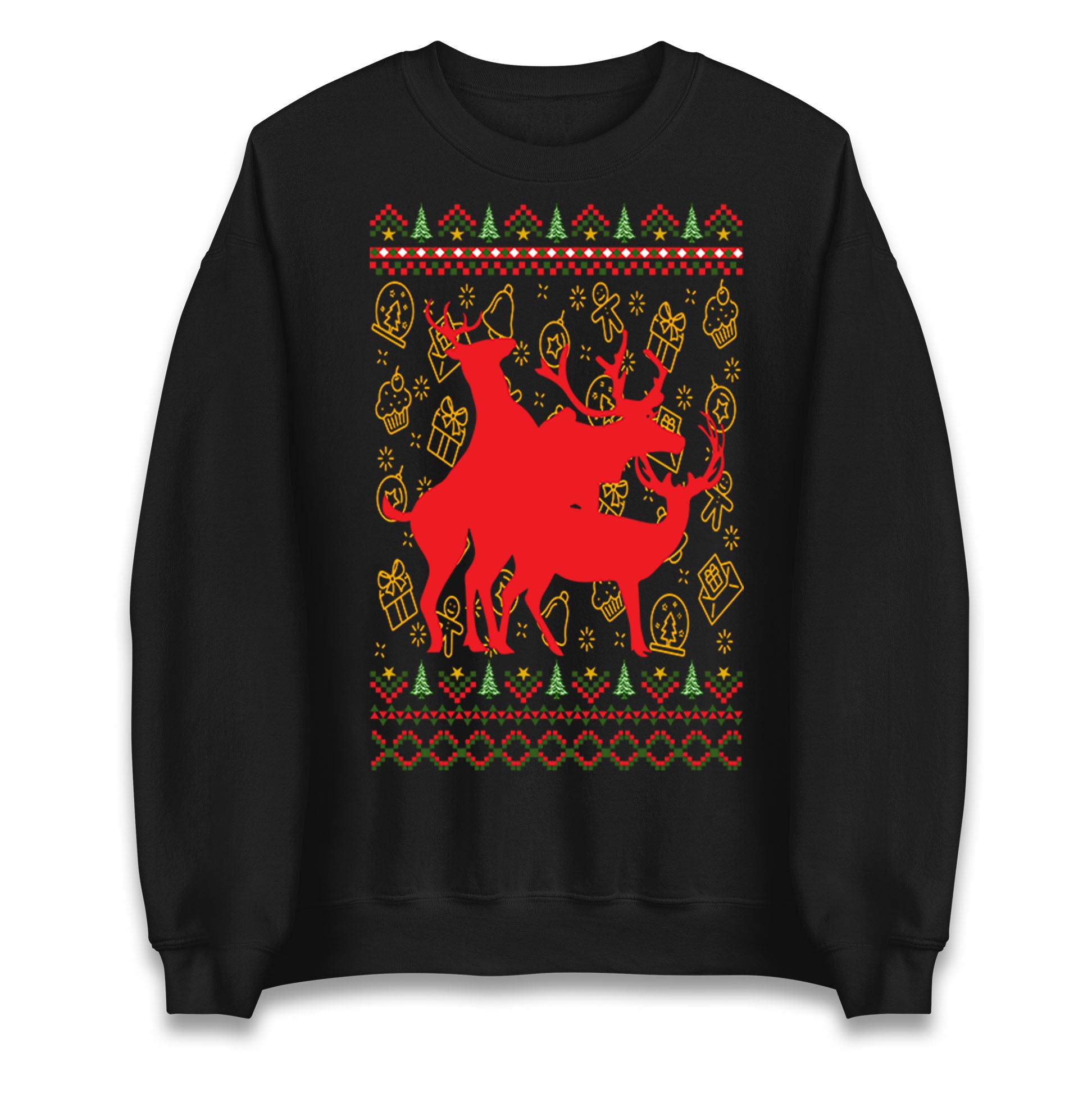 Reindeer Making Fun Christmas Sweatshirt