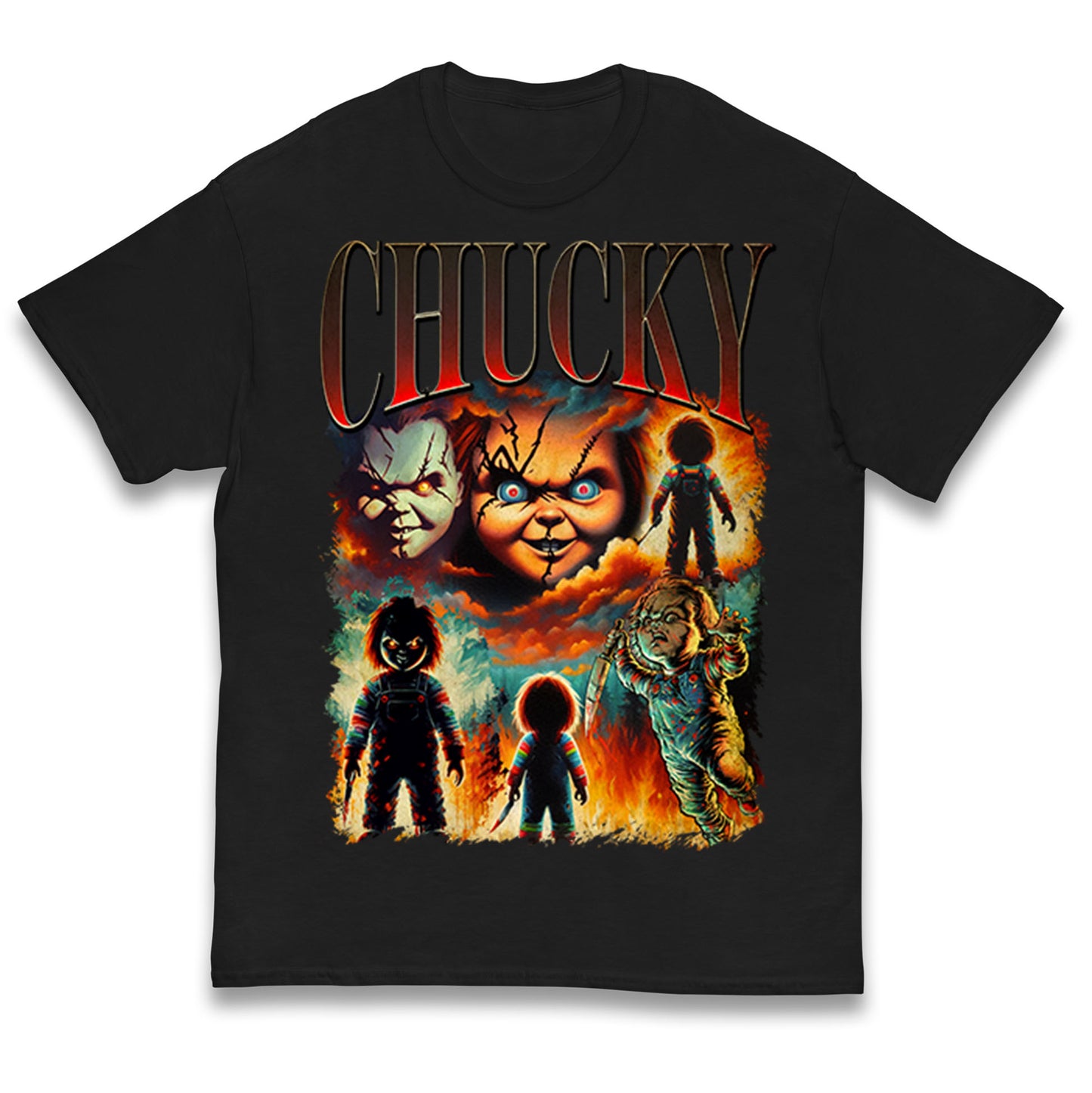 Chucky Doll Halloween Bootleg Kids T Shirt