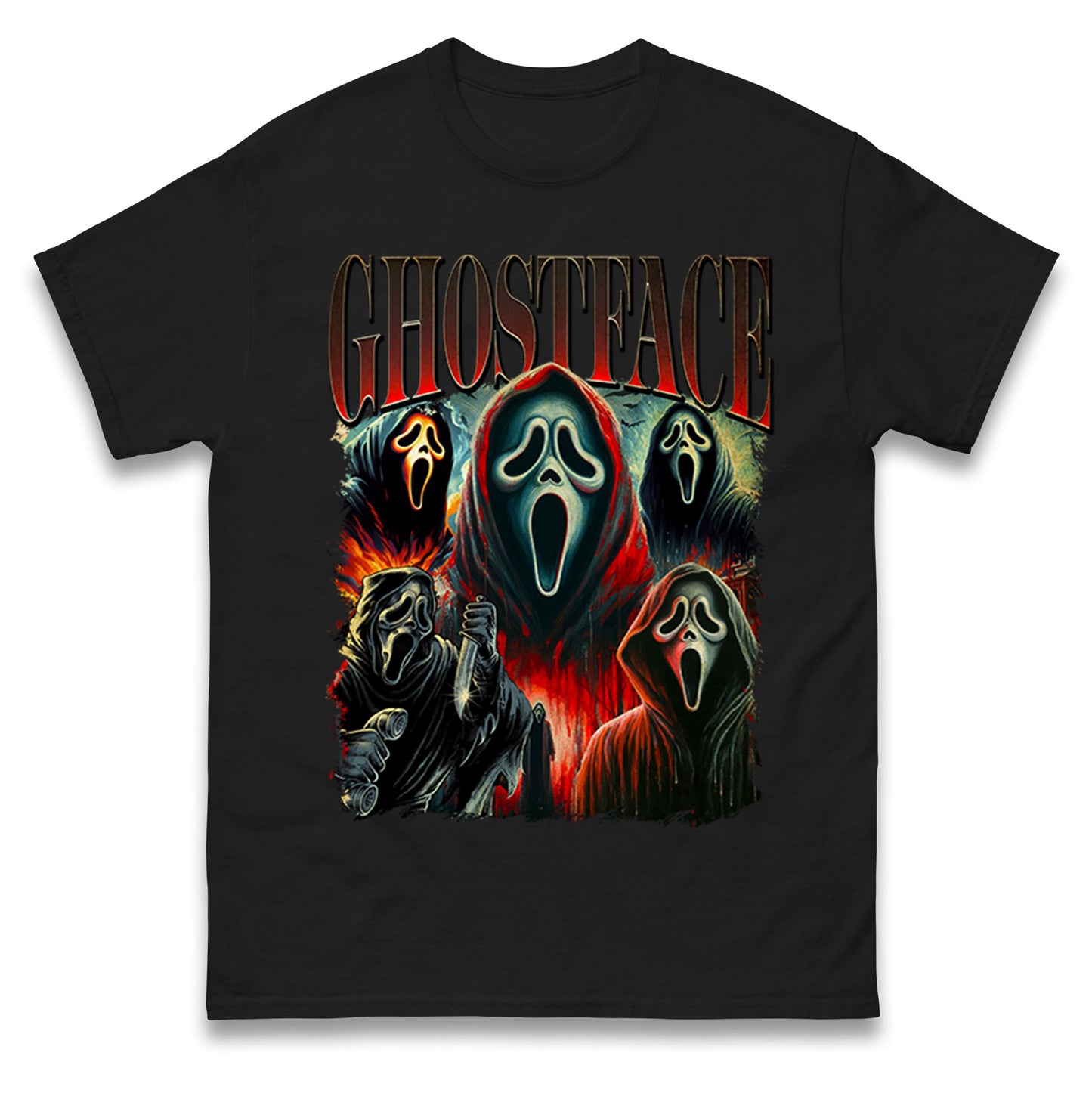 Ghost Face Halloween Bootleg T Shirt