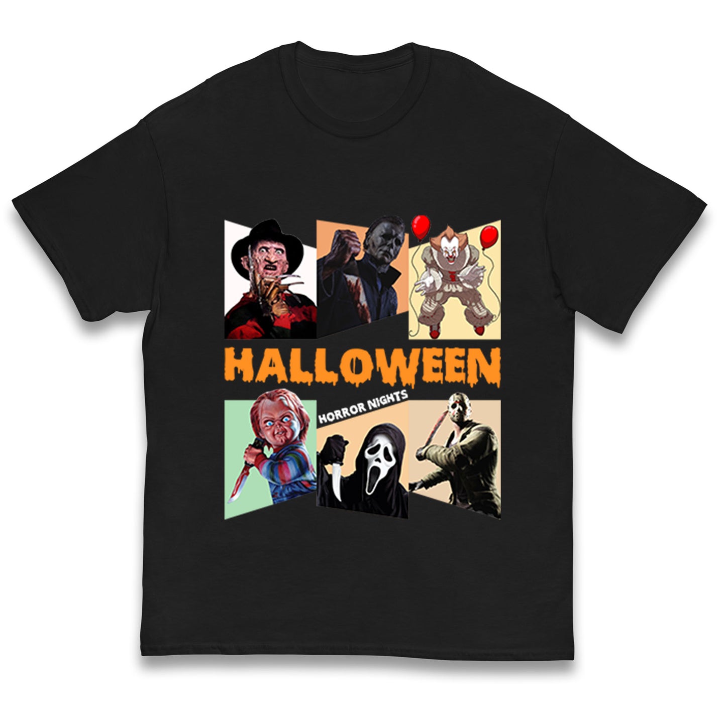 Horror Characters Halloween Horror Nights Kids T Shirt