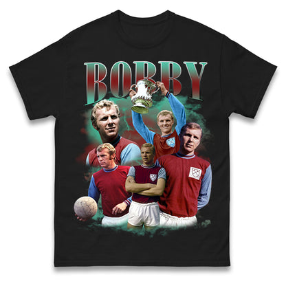 Retro Bobby Moore Bootleg Football T Shirt